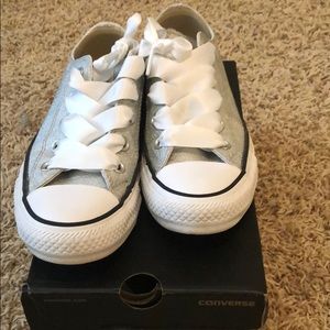 Silver Glitter Converse